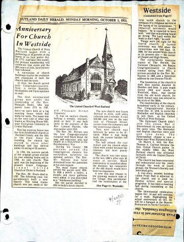 West Parish meeting house ROOTS HAYNES
